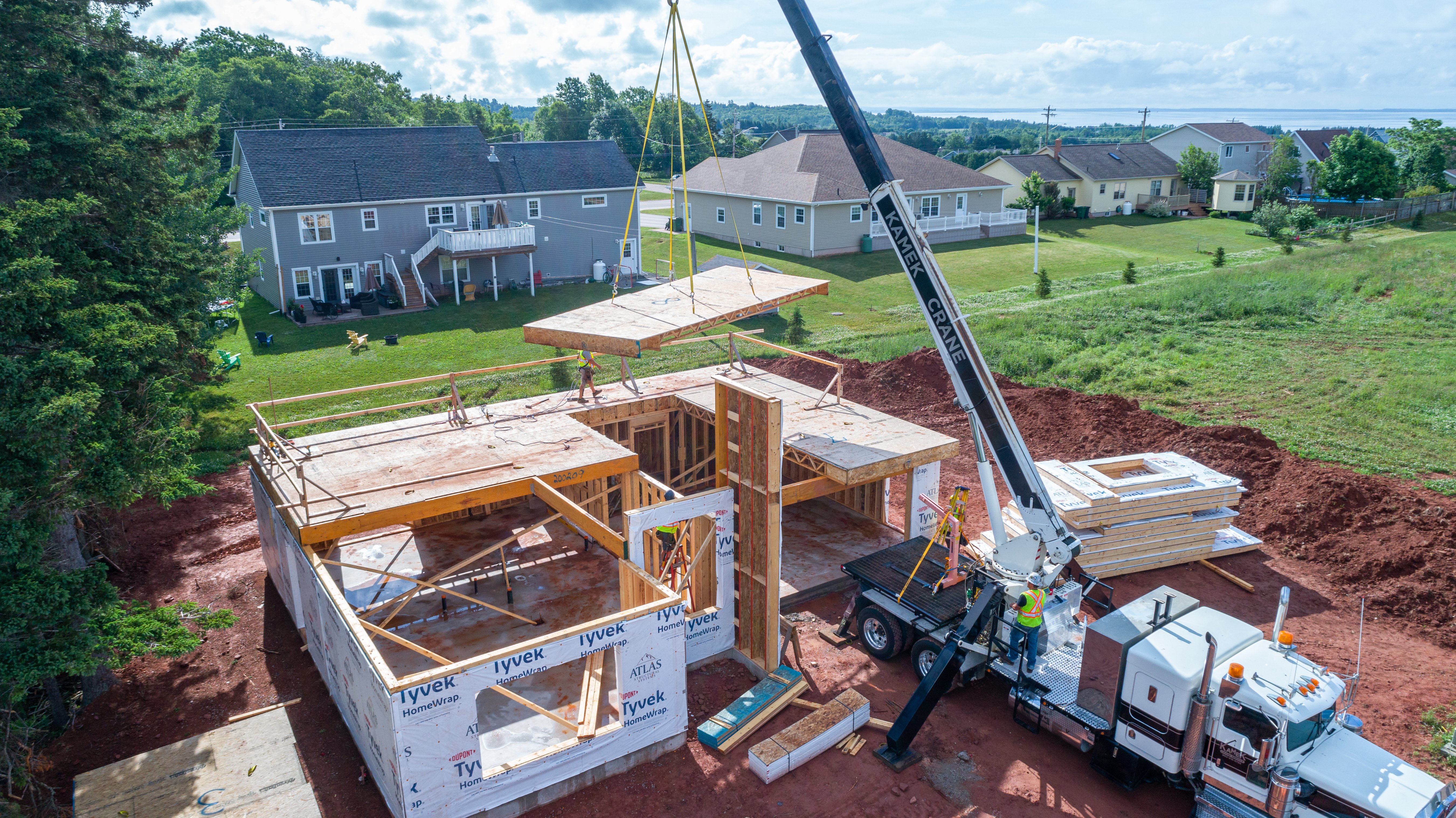 Un bâtiment en construction