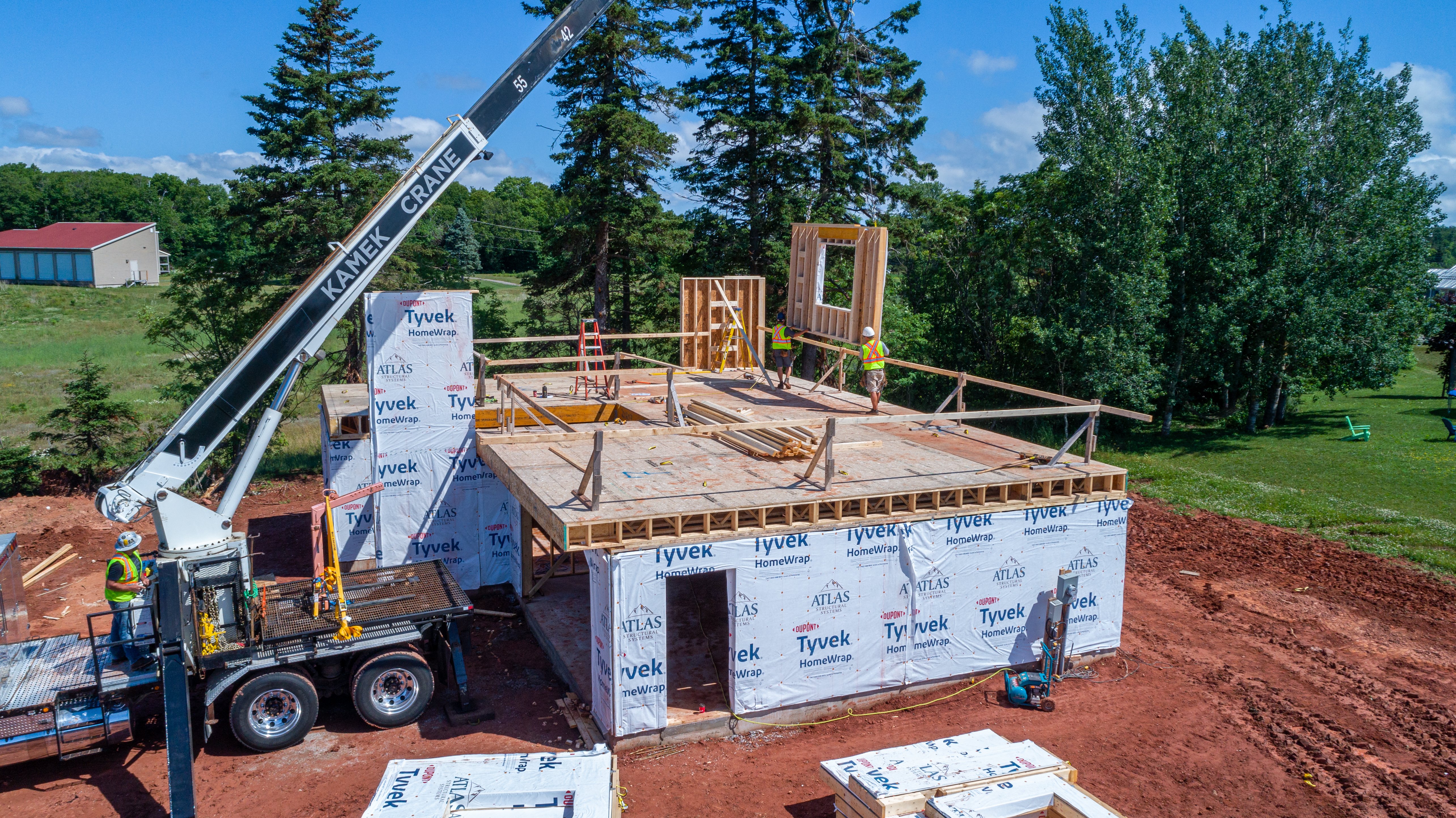 Un bâtiment en construction