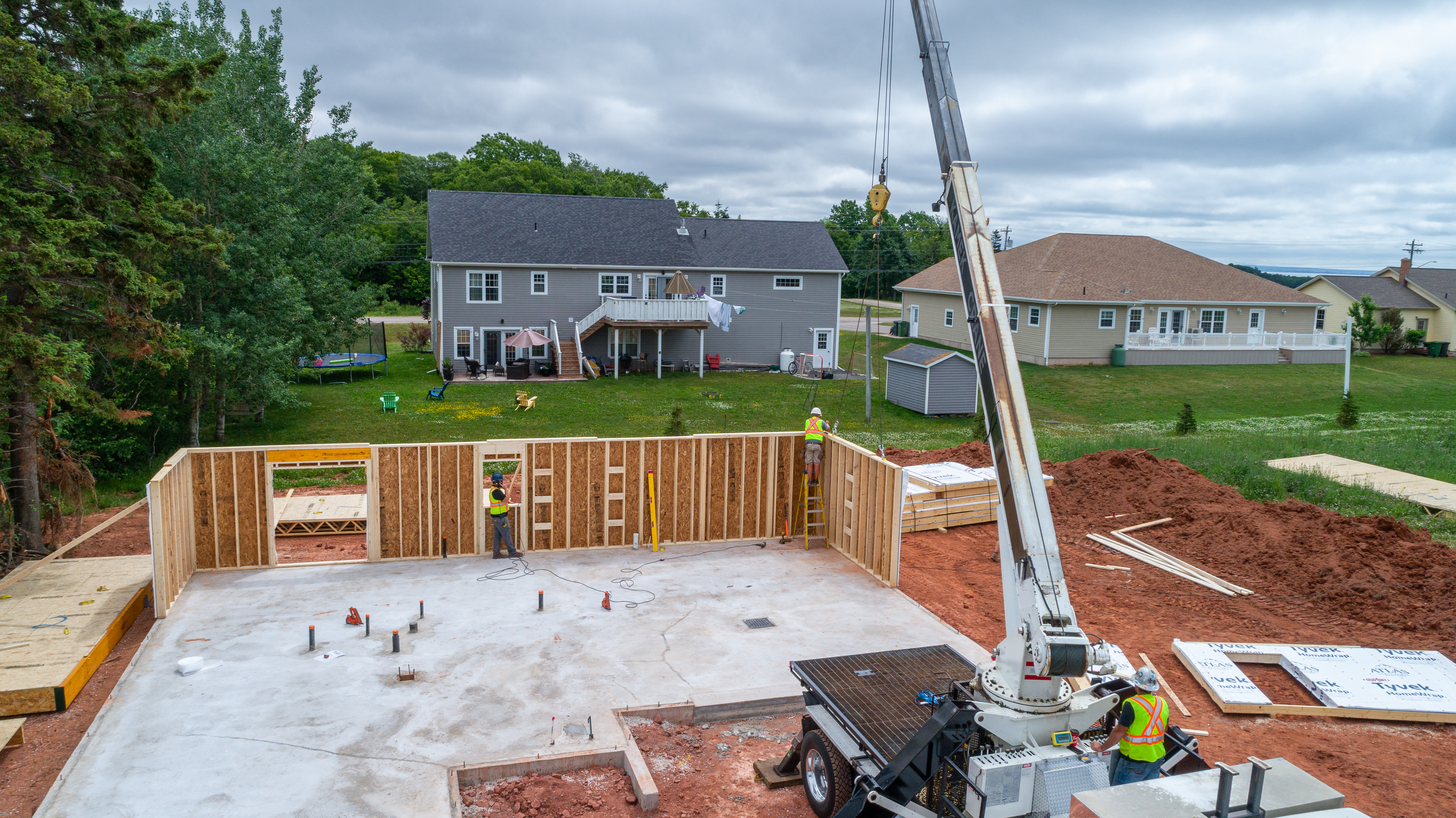 Un bâtiment en construction